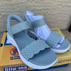 Skechers Sage Green Vegan Slip-Ons